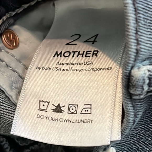 Mother Denim | Insider Crop Step Fray Best Left in the Shadows Sz 24/2 Gray Wash - Picture 9 of 14